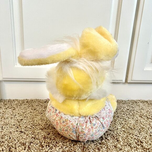 Vintage Liberty Bell Christmas Yellow Easter Bunny Rabbit Plush Stuffed Toy - Picture 5 of 14